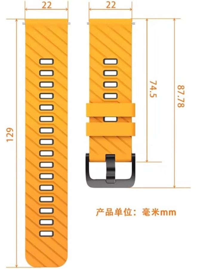 فكرة حزام سيليكون فاخر من Fekra مقاس 22 مم لساعة Huawei Watch GT6 مقاس 46 مم | GT6 Pro | GT5 مقاس 46 مم | GT4 | GT2 GT3 مقاس 46 مم | Watch 4/4 Pro | Watch 3/3 Pro | GT3 | GT3 Pro | GT Runner - Image 5